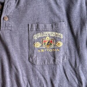 Vintage Quartzite Arizona blue native wolf long sleeve shirt men’s large